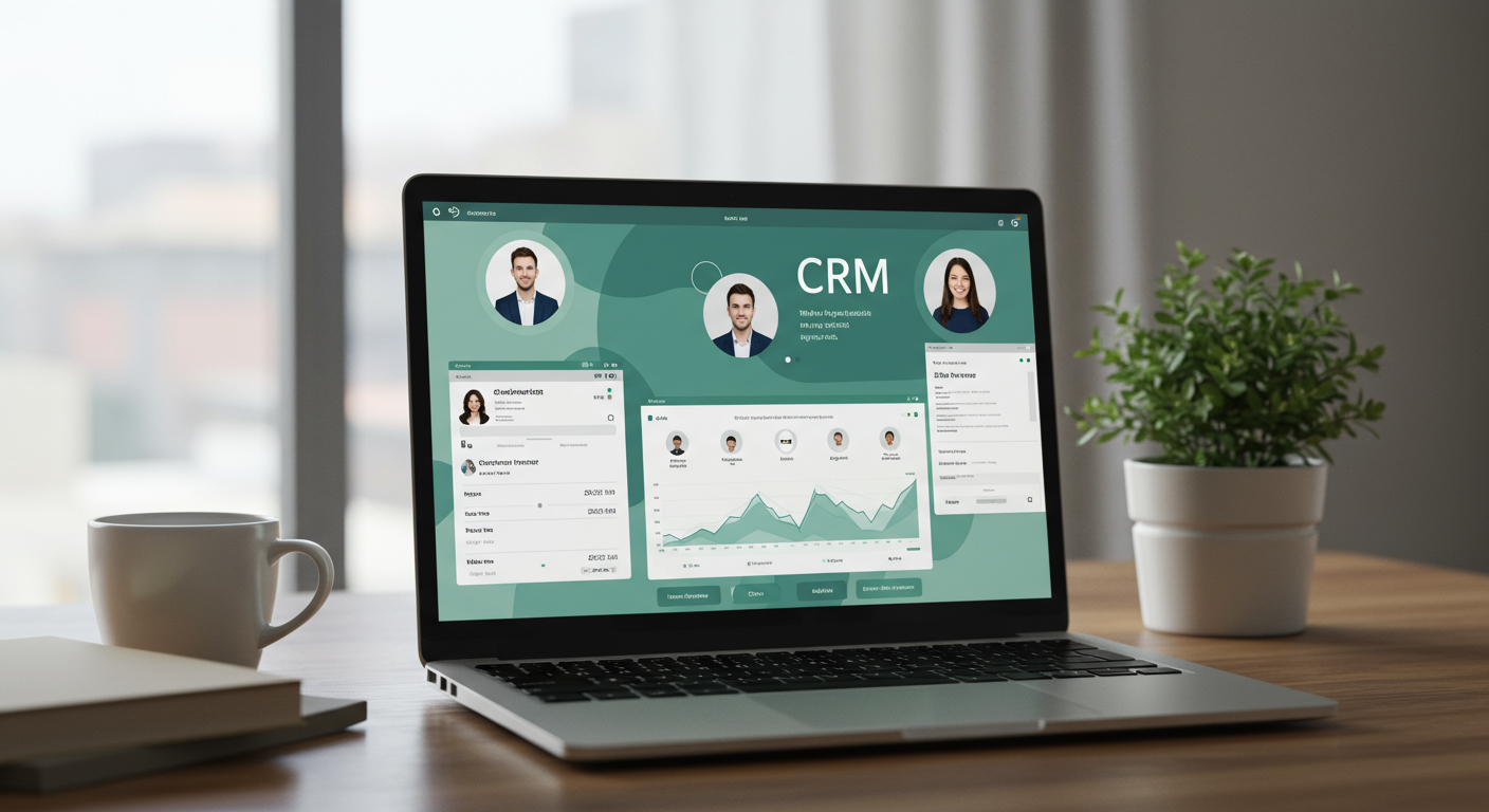 Ekran aplikacji CRM z bazą klientów